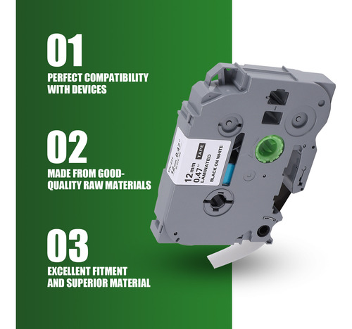 Paquete De 5 Cintas Para Etiquetar Brother Tze-231 Tz-231 La