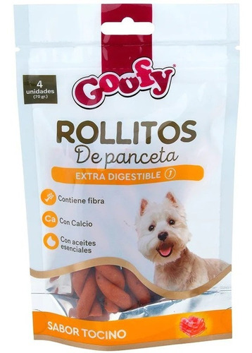 Snack Perro - Goofy Rollitos De Panceta 4 Unidades