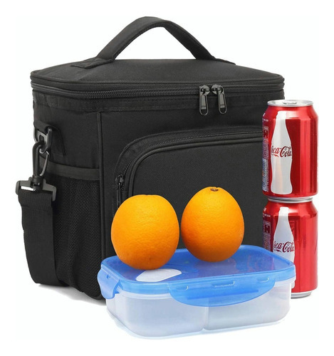 Bolsa Del Almuerzo Aislamiento Alta Capacidad Multifunción Color Negro