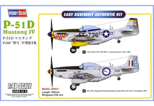 P-51d Mustang Iv - 1/48 Hobby Boss 85806