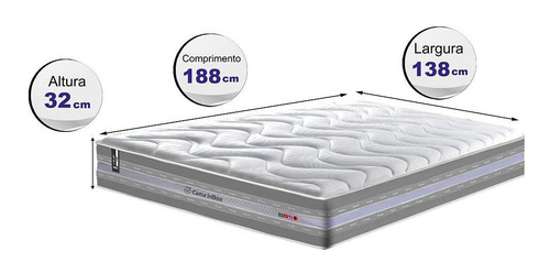 Colchão Casal Firme Molas Pocket Cama Inbox Select Cinza