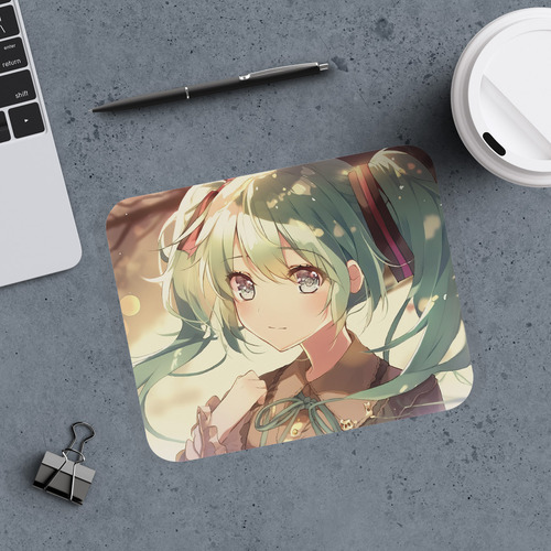 Mouse Pad Em Tecido 21,5 X 17,5cm - Anime Girl - Miku