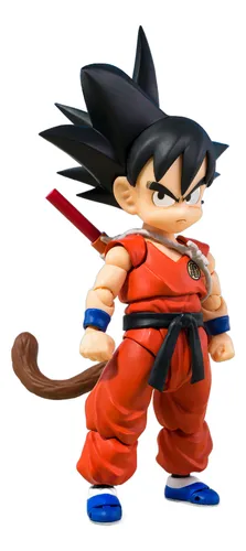 Figura de ação Shfiguarts Goku Innocent Challenger da Tamashii Nations em pose de combate.