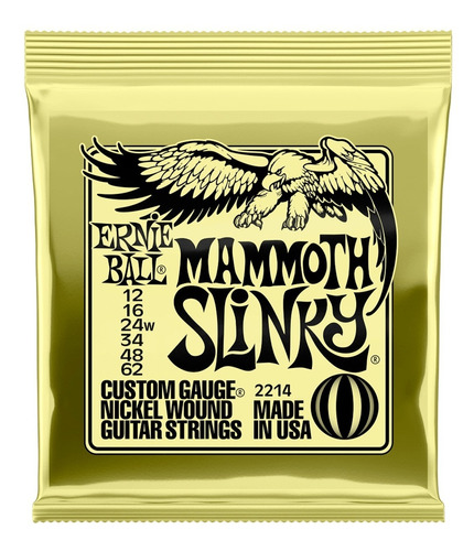 Encordoamento Guitarra Ernie Ball Mammoth Slinky 0.12/0.62