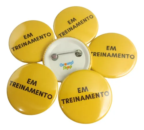 comprar 10 Bottons 3,5cm Em Treinamento Boton Button Broche Botom