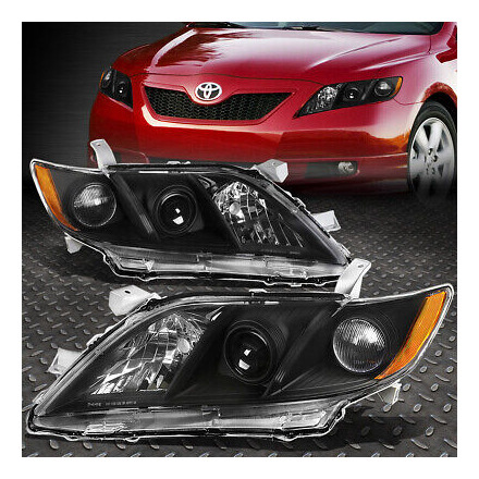 For 07-09 Toyota Camry Black Housing Amber Corner Proje Spd1