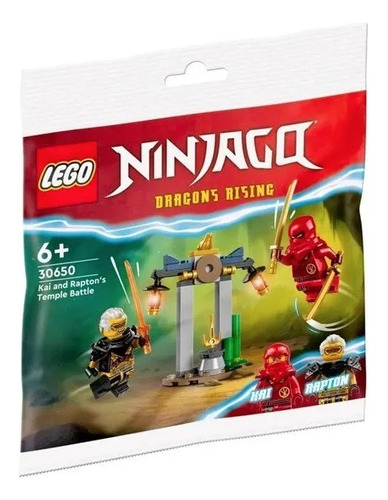 Batalha no templo Lego Ninjago entre Kai e Rapton 30650 Número de peças 47