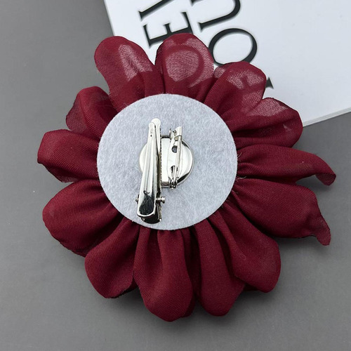 2 Broche De Flores Para Mujer, Pinza Para El Pelo Rojo
