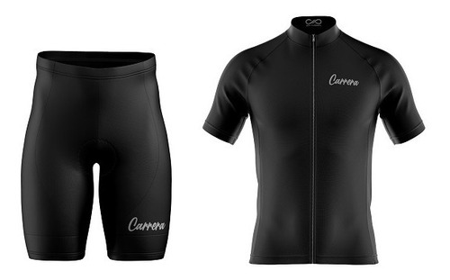 Uniforme Ciclismo Fit Mtb Ruta Badana Gel. Black Pro