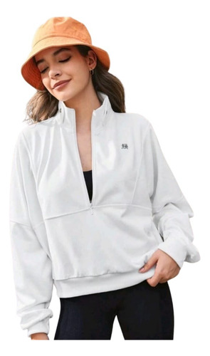 Buzo Chaqueta Deportiva 100% Poliester  Blanco Ref. 6050