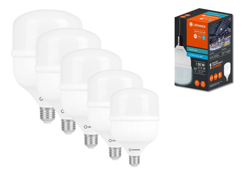 Pack X5 Lampara Led Alta Potencia 50w Galponera High Power