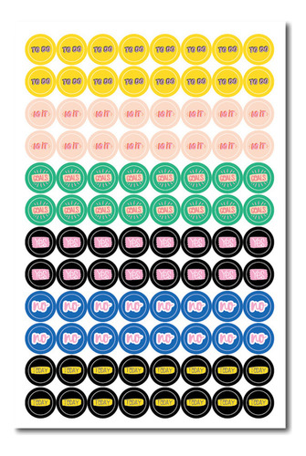 (3 #mold) Pegatinas Planificadoras Funcionales Y Motivaciona