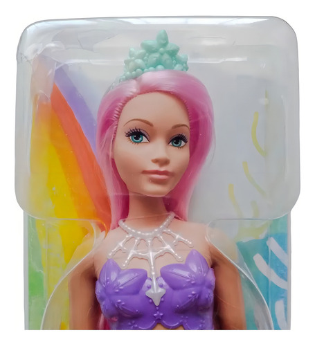Barbie Dreamtopia Princesa Sirena Rosa Cola Durazno Hgr09