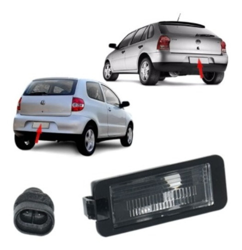 Lanterna Da Luz De Placa Vw Gol G4 E Fox Anos 2004 A 2013