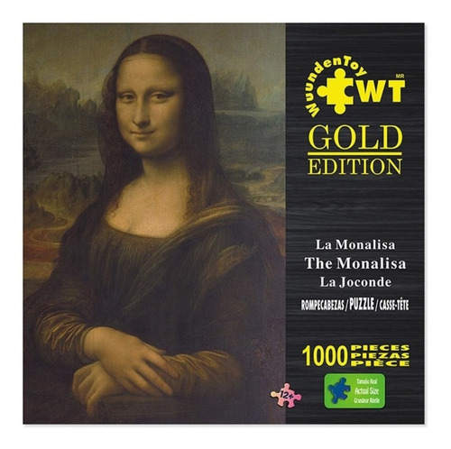 Rompecabezas Monalisa Gioconda 1000 Pzs Da Vinci Wuundentoys