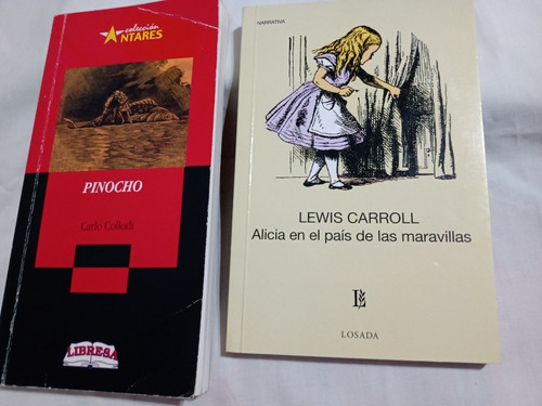Pinocho + Alicia En El País De Las Maravillas¨. 2 Libros. 