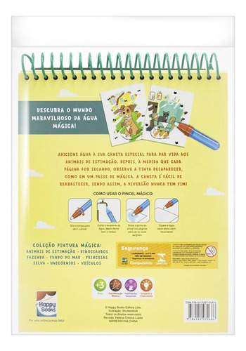 Livro De Colorir Pintura Mágica Animais De Estimação Curious Universe Edição 1 2023 Português Happy Books