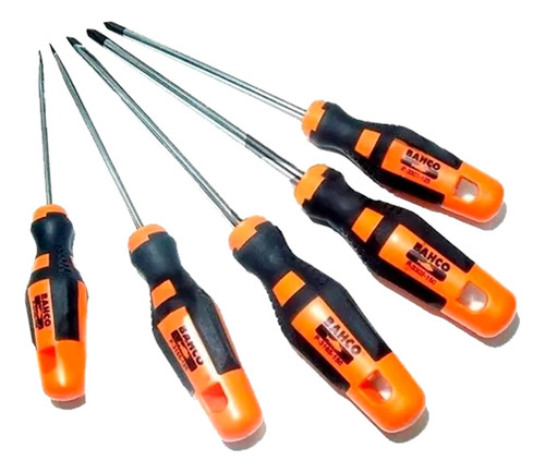 Imagen 1 de 6 de Kit Juego Destornilladores Premium 5 Piezas Bahco P-3000/5
