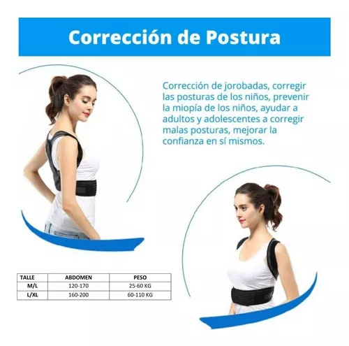 Faja Corrector Postura Postural Lumbar Espalda Mujer Hombre