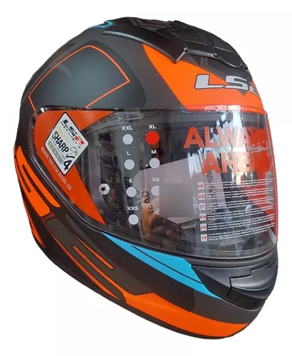 CASCO INTEGRAL LS2 FF352 EVO ROOKIE CYPRESS NEGRO NARANJA MATTE