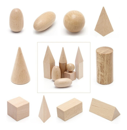 Cuerpos Geometricos Madera 10 Und