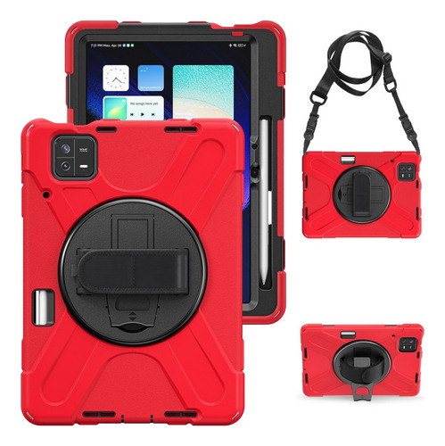 Funda Híbrida De Silicona Roja Para Xiaomi Pad 6/pad 6 Pro