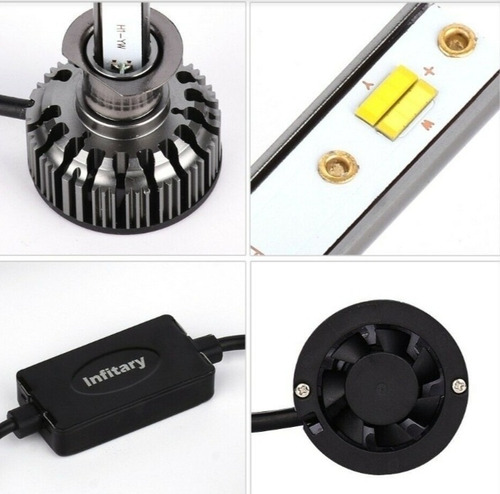 2 Bombillos Led Tricolor H1 Infitary 16000 Lumens Antiniebla