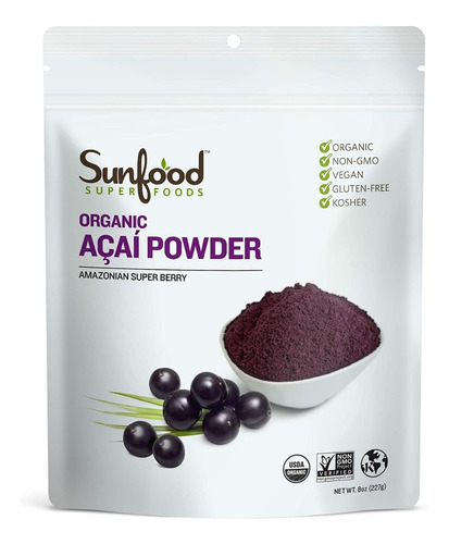 Polvo De Acai Sunfood 227 Gramos - Unidad a $1603