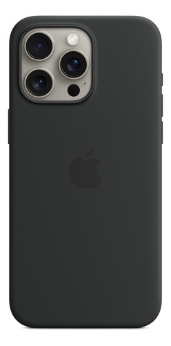 Funda Original Apple Silicona Magsafe iPhone 15 Pro Max Negr