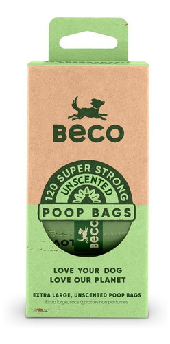 Beco Pack 8 Rollos Bolsas Biodegradables Extra Grande 120u