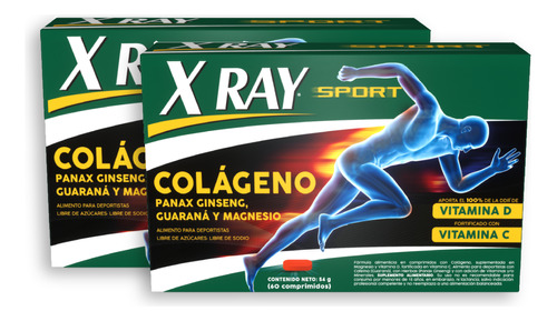 Pack X2 X-ray Sport Colágeno 60 Comprimidos C/u
