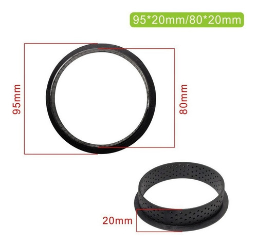 Molde Aro Tarta Perforado Circular 8 Cm 8 Piezas