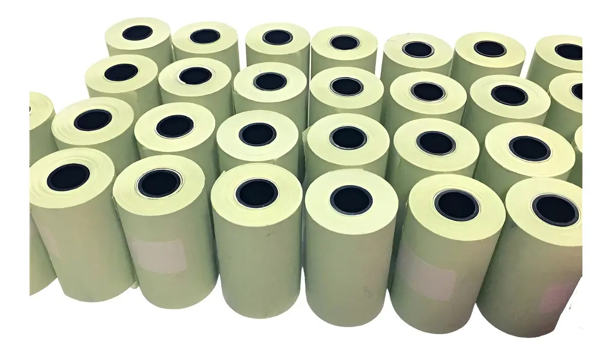 57mm 58mm Bobina Termica Amarela Maquininha Cartao C/25