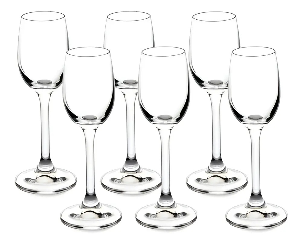 Jogo De 6 Taças Para Licor 65ml Cristal Anna Bohemia