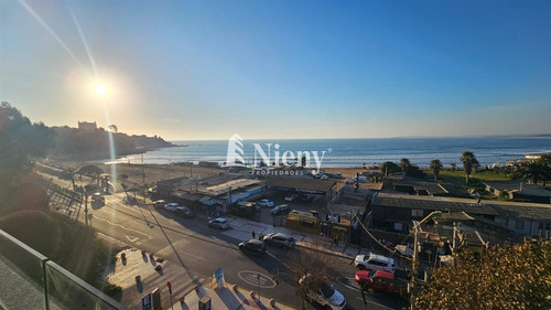Vista Al Mar Con Azotea Privada,impecable Y Soleado. Concón