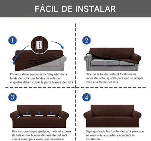 Protector Cubre Sala Ajustable Stretch Fit Elástico