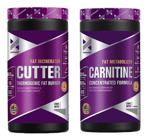 2x1 Quemadores Grasa Xtrenght Cutter + L Carnitina 210 Caps