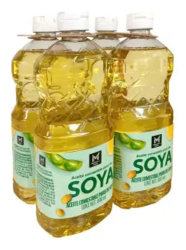 2 Pza Aceite De Soya Member's Mark 4 Pzas 800 Ml C/u