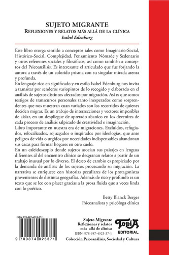 Sujeto Migrante - Isabel Edenburg