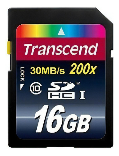 Cartão Memória Sdhc16gb Classe 10 Transcend Ts16gsdhc10