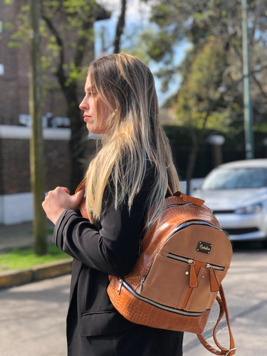 Mochila Combinada Con Croco. Envios En El Día