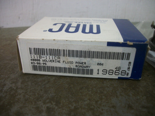 Mac Solenoid Valve 111b-111ca 120vcoil 6.8w 150psi Nib Bbx