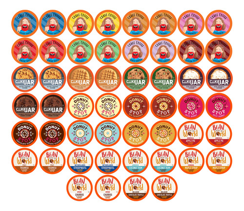 Coffee Pod Variety Packs Muestra Saborizada, Surtida, Compa.