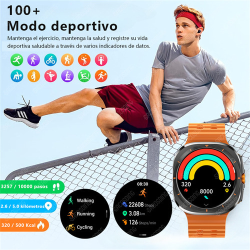 Smartwatch Reloj Inteligente Hombres Gps Track Para Android