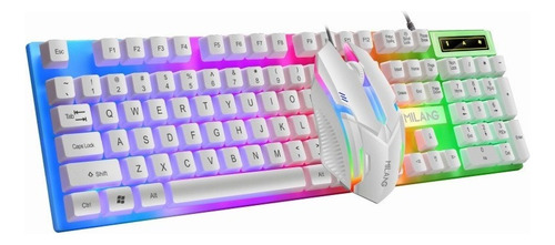 Kits Teclado Gamer Mecanico Alambrico Rgb Con Ratón Gamer