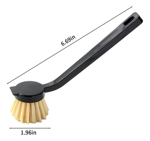 Cepillo De Sisal Natural Con Mango, Antiadherente, Para Uso