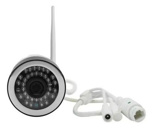 Camara Ip Wifi Exterior Lf4810 Angular 180° Con Audio Color Blanco