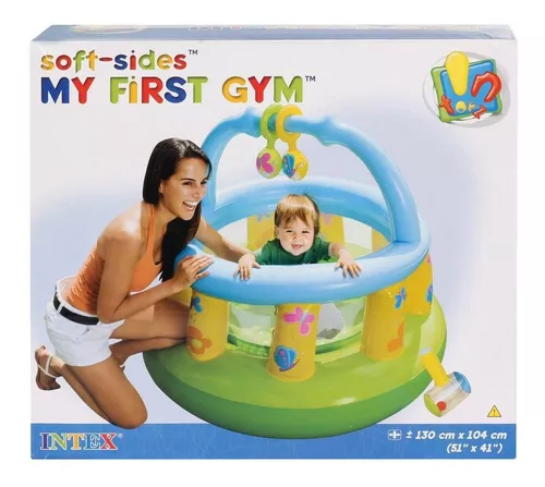 Corralito Bebe Inflable Intex Baby Gym 117x117cm Cuadrado