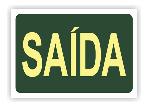 Placa De Sinalização Saída Emergência Com Fita Dupla Face