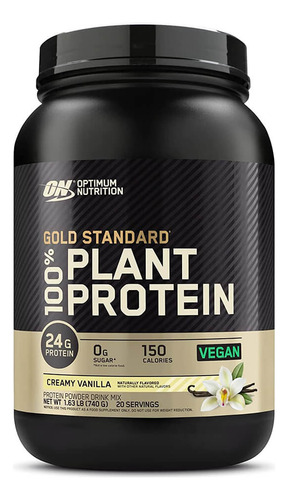 Optimum Nutrition Gold Standard 100% Plant Protein Proteína Vegana 1.63 Lb Creamy Vanilla